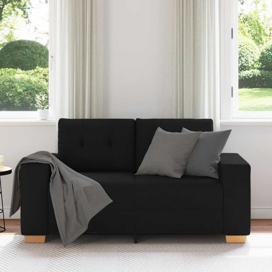 Loveseat Bank Stof 120 cm Zwart