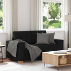 Loveseat sofa 160x77x82 cm black fabric