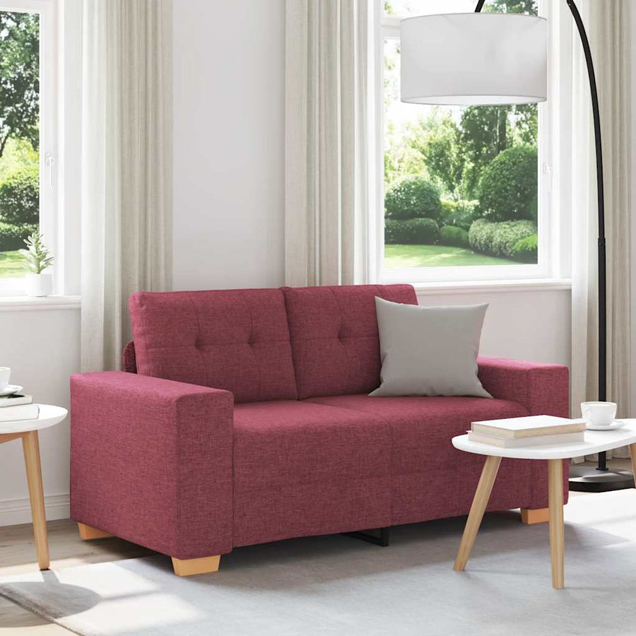 Loveseat Bank Wijnrood 120 cm Stof