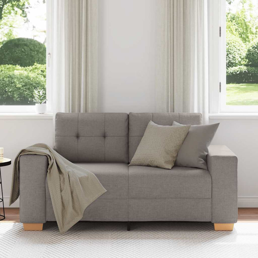Loveseat Bank Taupe 120 cm Stof