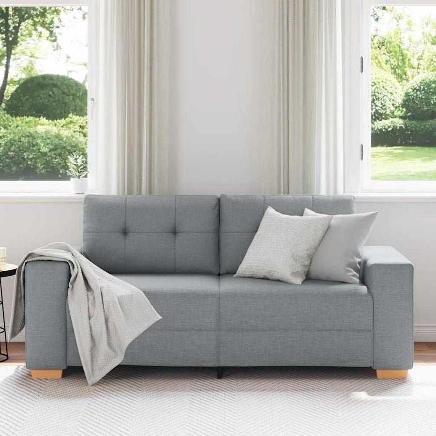 Loveseat Bank Stof 140 cm Lichtgrijs