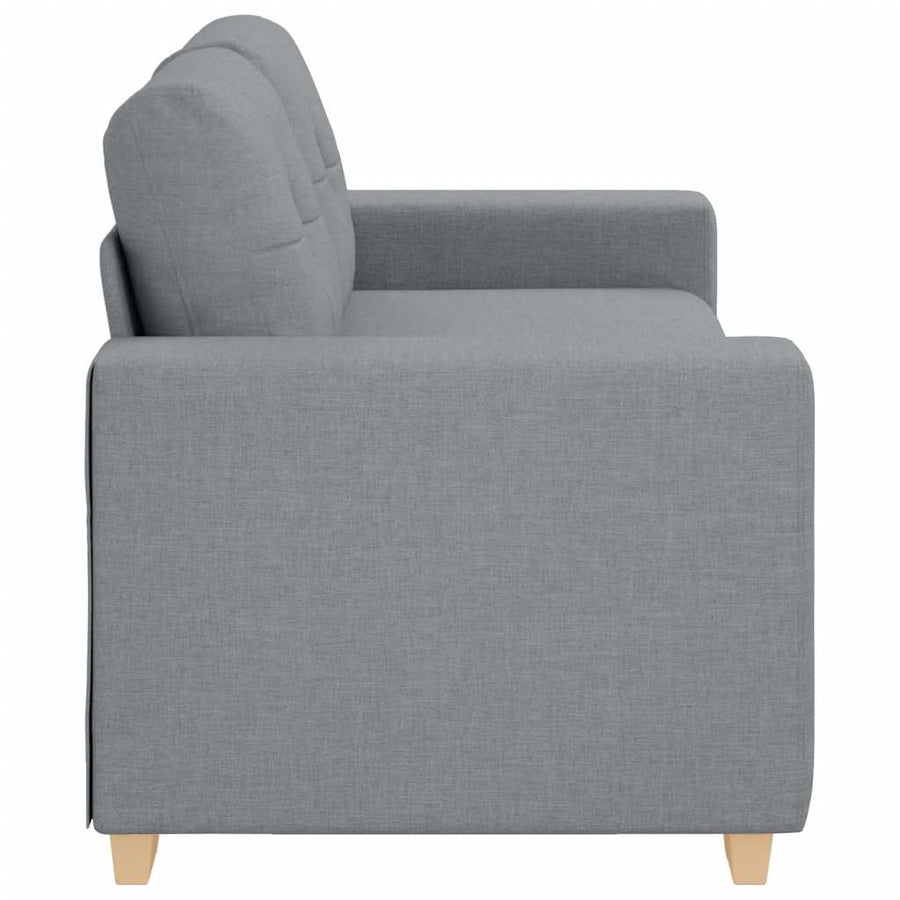 Loveseat Bank Stof 140 cm Lichtgrijs