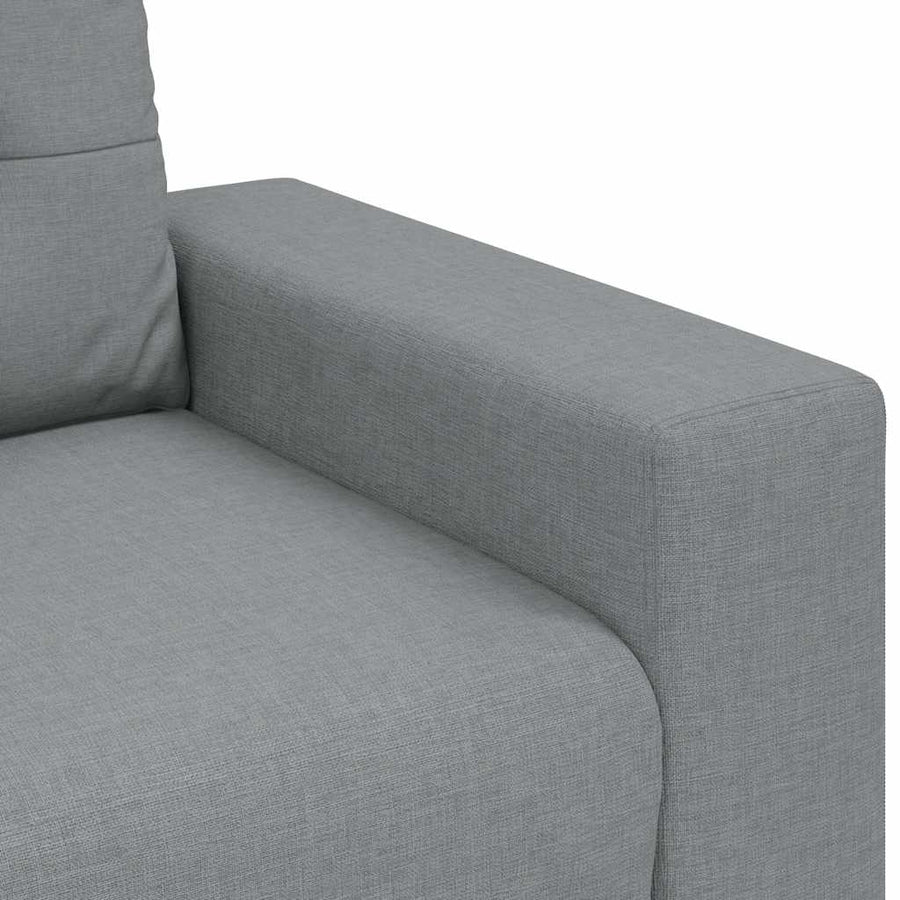 Loveseat Bank Stof 140 cm Lichtgrijs