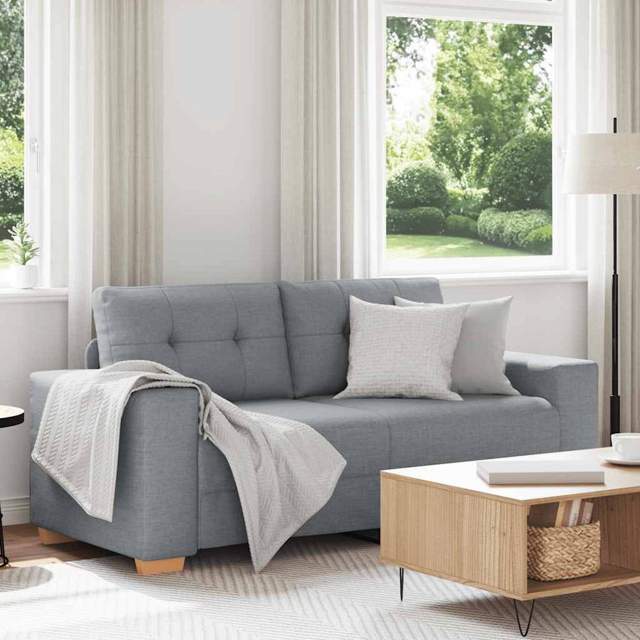 Loveseat Bank Stof 140 cm Lichtgrijs