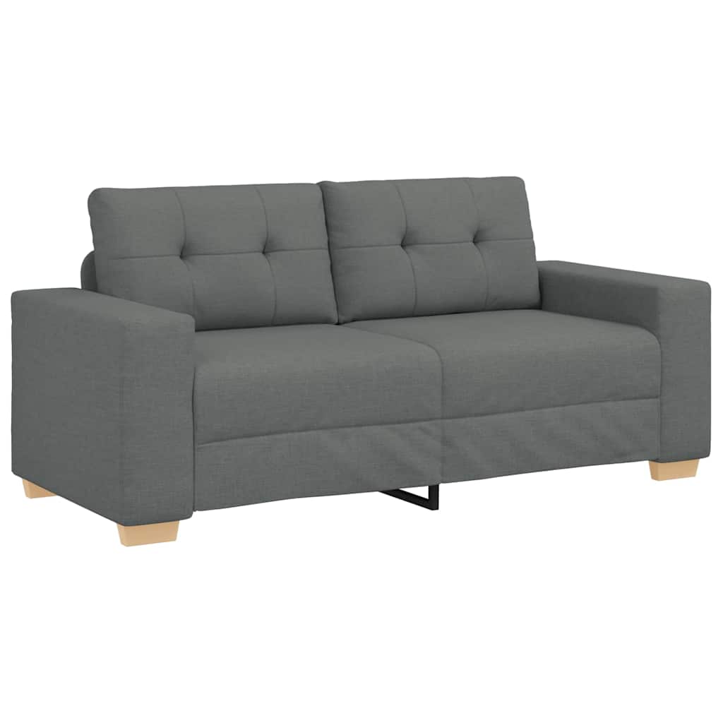 Loveseat Bank Stof 140 cm Donkergrijs