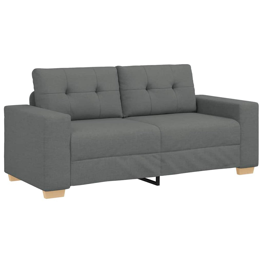 Loveseat Bank Stof 140 cm Donkergrijs