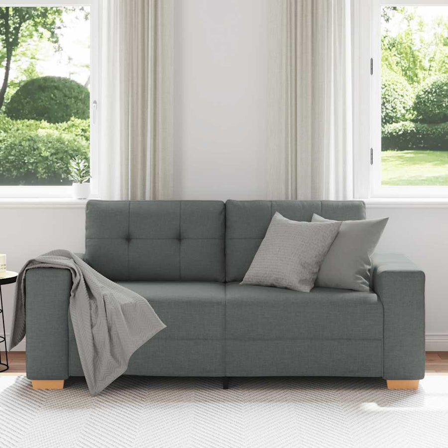 Loveseat Bank Stof 140 cm Donkergrijs