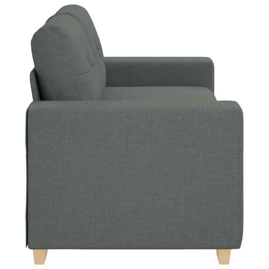 Loveseat Bank Stof 140 cm Donkergrijs