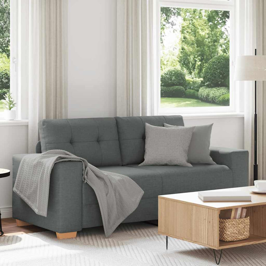 Loveseat Bank Stof 140 cm Donkergrijs