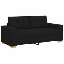 Loveseat Bank Stof 140 cm Zwart