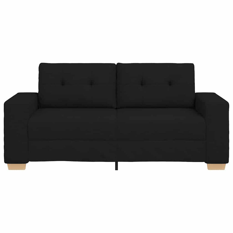 Loveseat Bank Stof 140 cm Zwart