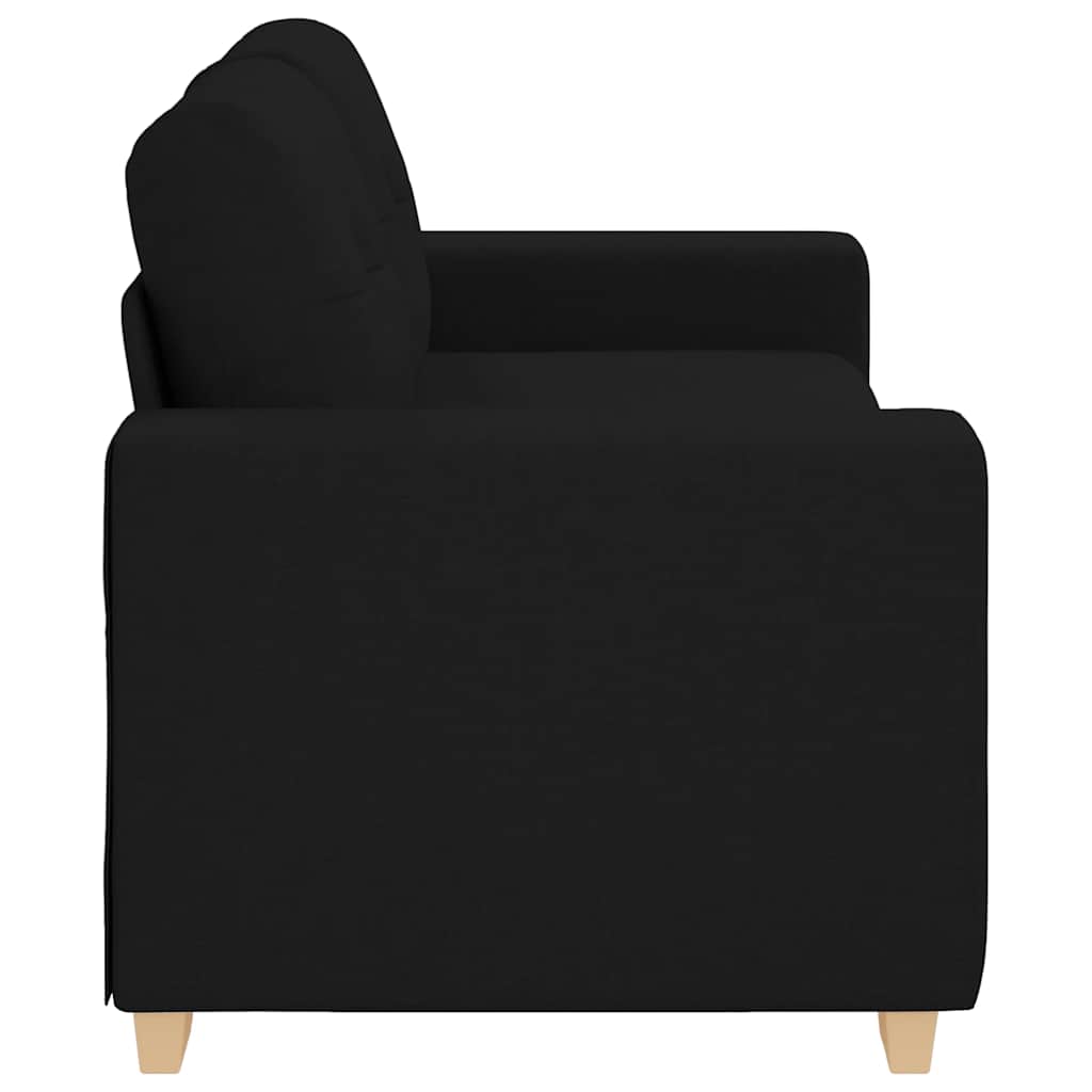Loveseat Bank Stof 140 cm Zwart