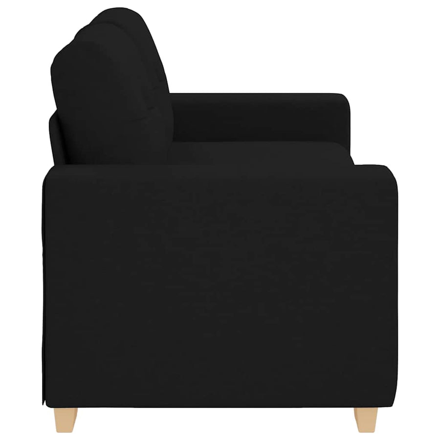 Loveseat Bank Stof 140 cm Zwart