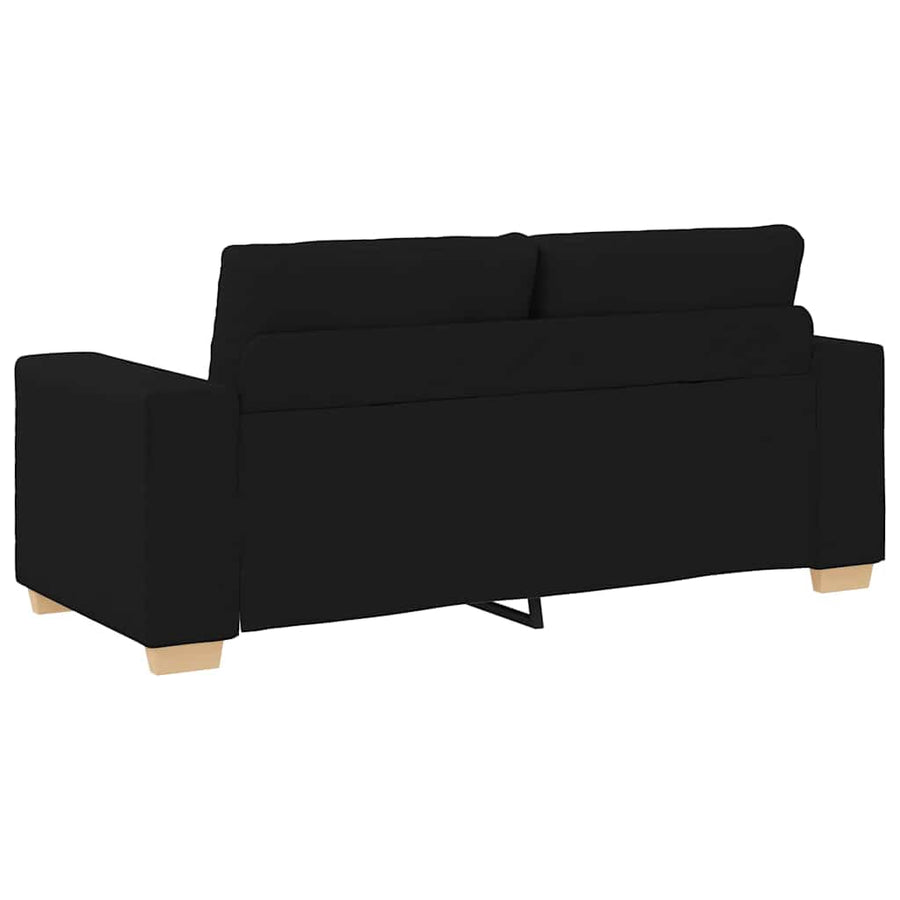 Loveseat Bank Stof 140 cm Zwart
