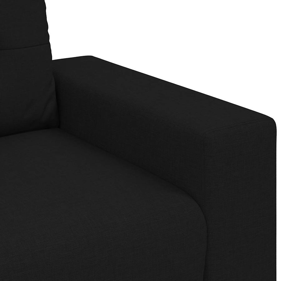 Loveseat Bank Stof 140 cm Zwart