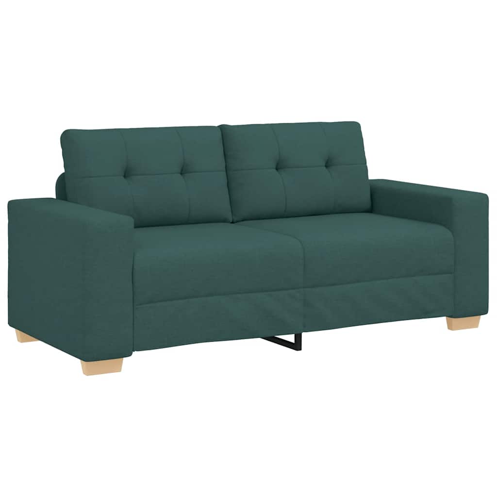 Loveseat Bank Donkergroen 140 Cm Stof