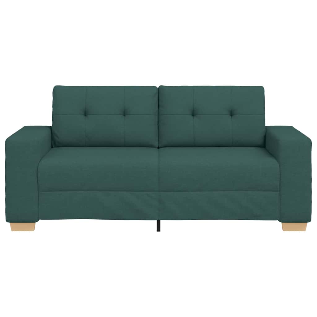 Loveseat Bank Donkergroen 140 Cm Stof