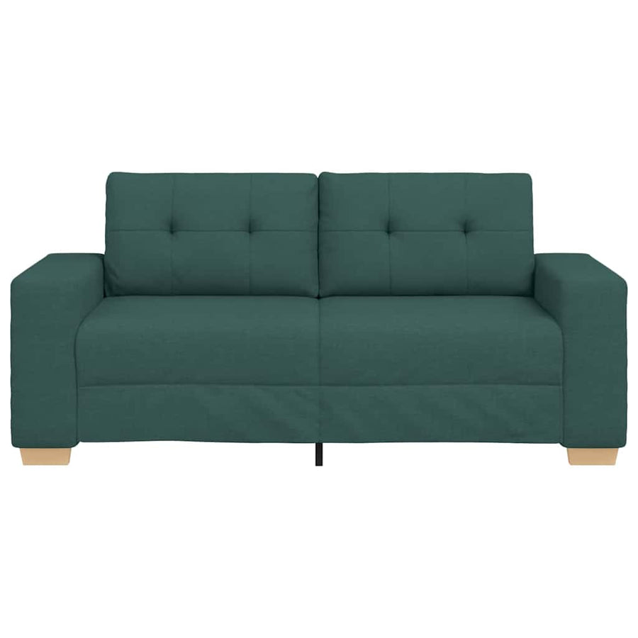 Loveseat Bank Donkergroen 140 Cm Stof