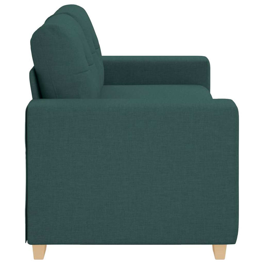 Loveseat Bank Donkergroen 140 Cm Stof
