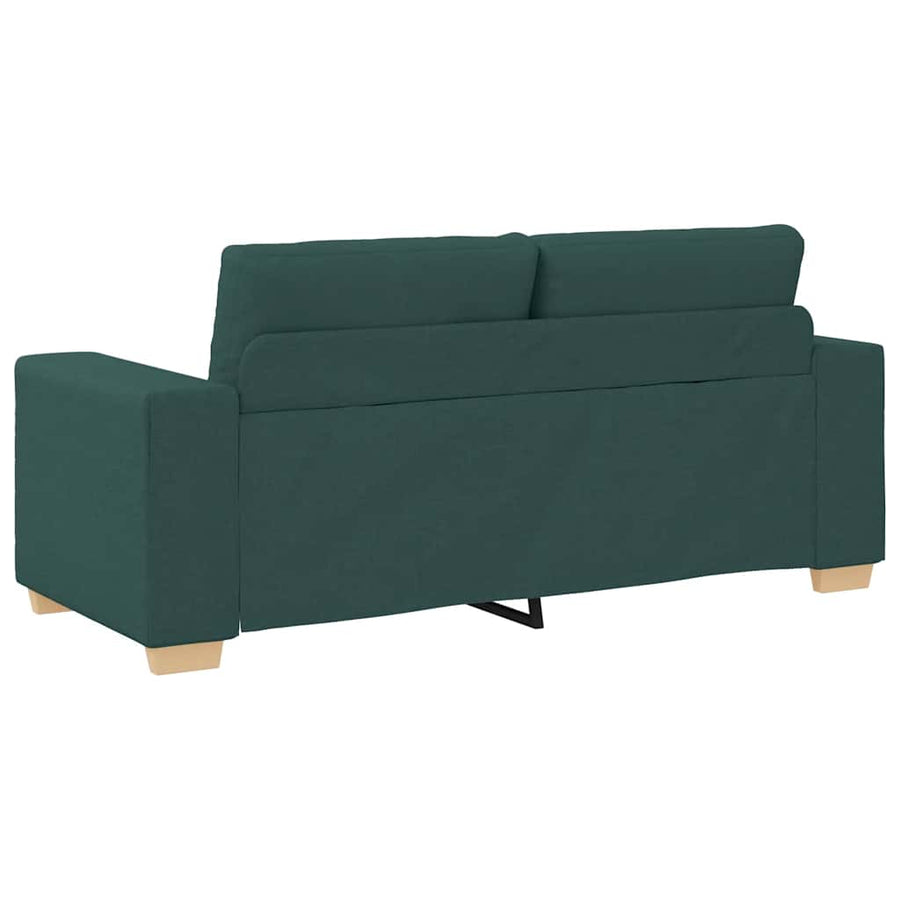 Loveseat Bank Donkergroen 140 Cm Stof