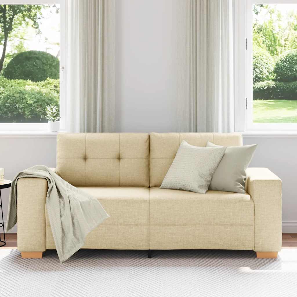 Loveseat Bank Crème 140 cm Stof