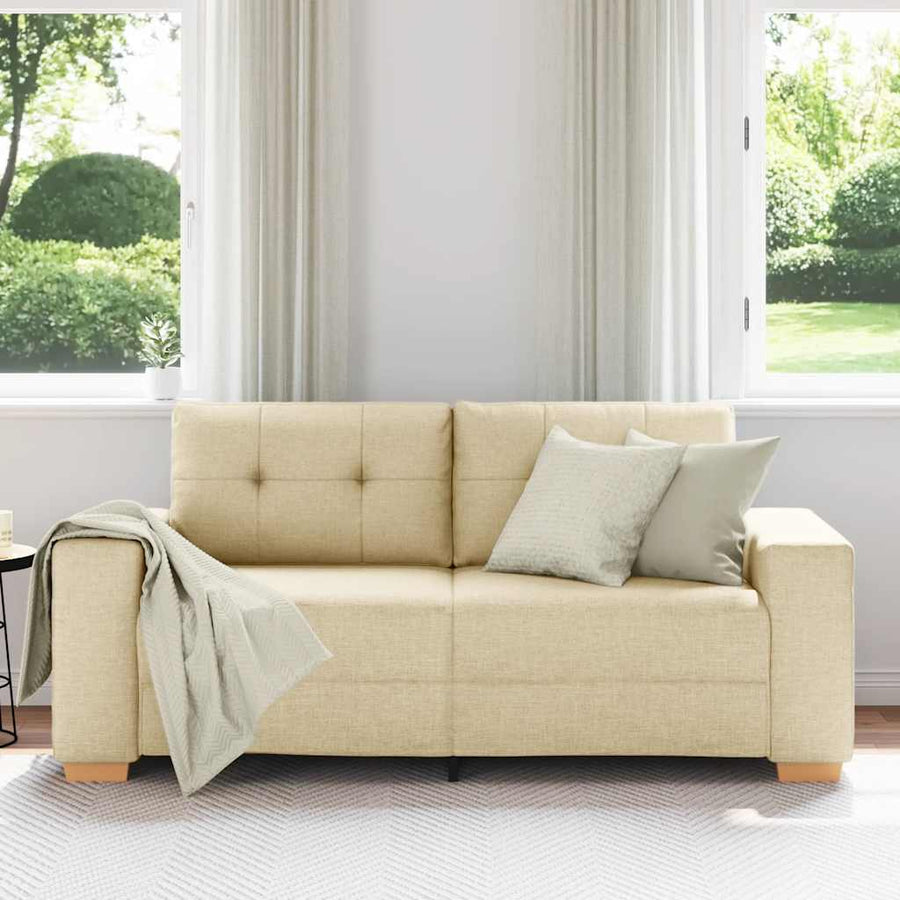Loveseat Bank Crème 140 cm Stof