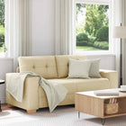 Loveseat bank 140 cm crème stof