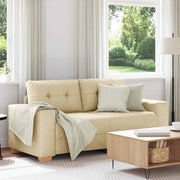 Loveseat bank 140 cm crème stof