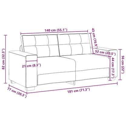 Loveseat Bank Linnen 140 cm