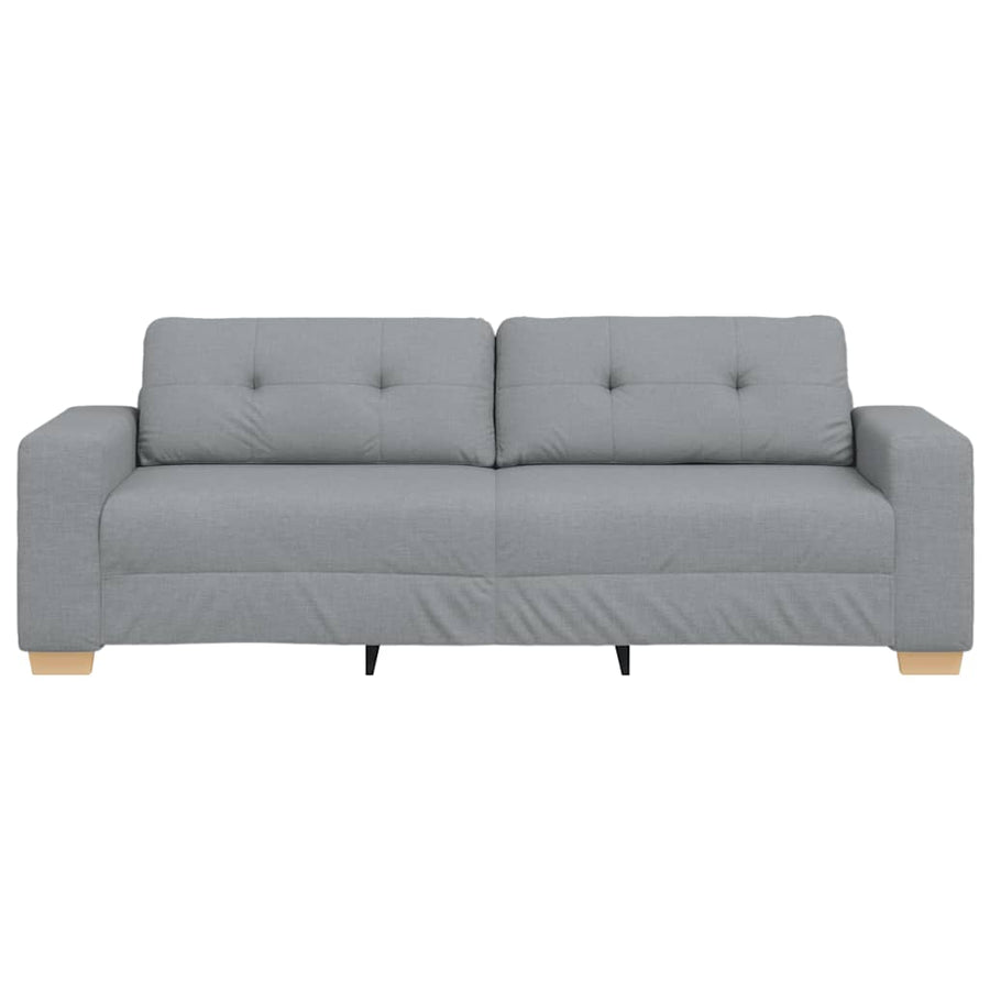 3-zitsbank lichtgrijs 180 cm stof