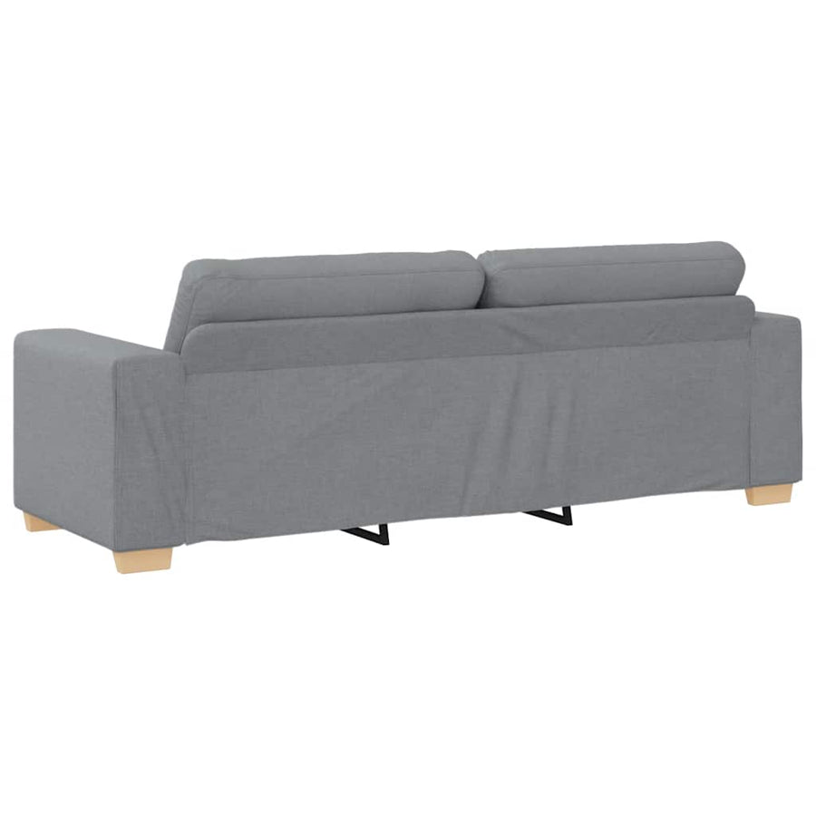3-zitsbank lichtgrijs 180 cm stof
