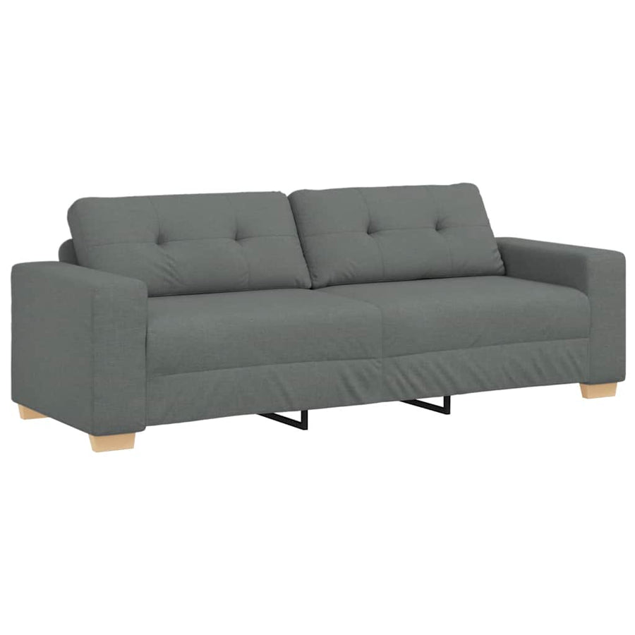 3-zitsbank donkergrijs 180 cm stof