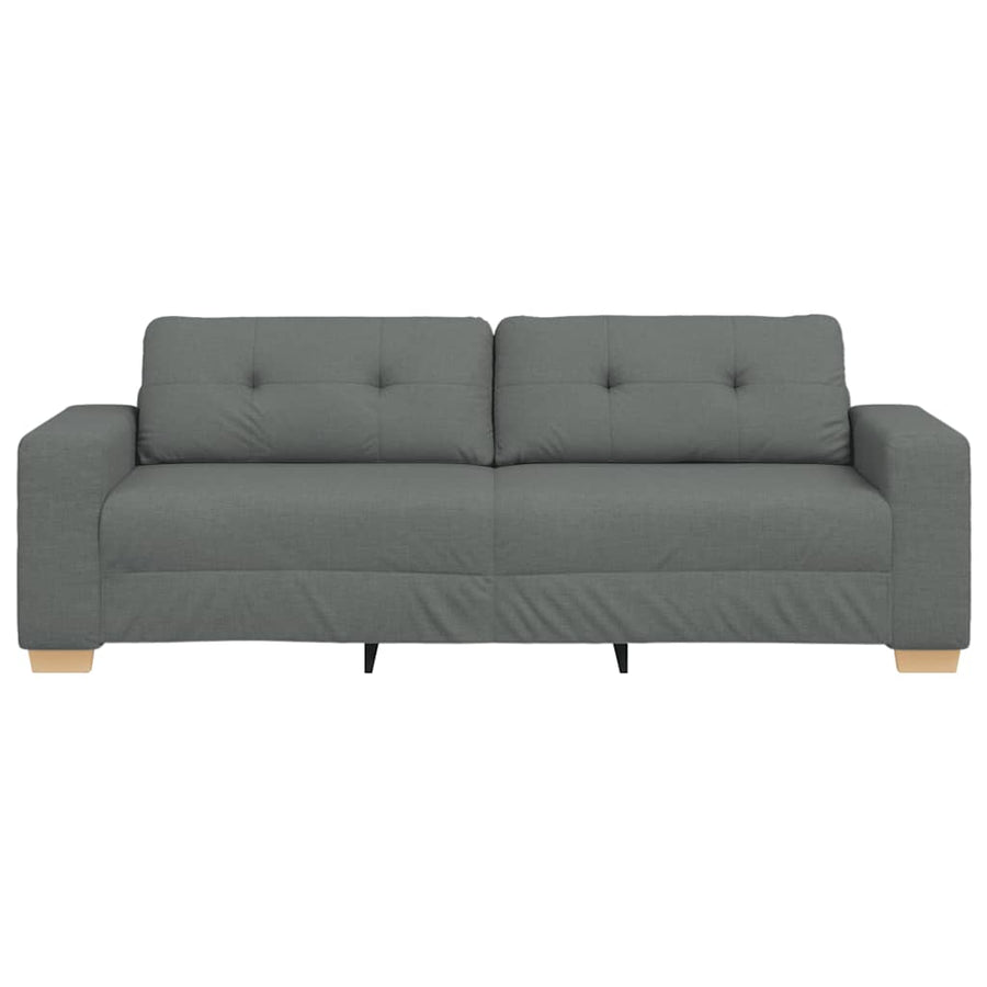 3-zitsbank donkergrijs 180 cm stof