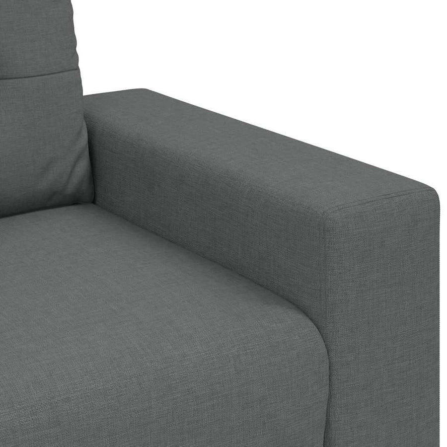 3-zitsbank donkergrijs 180 cm stof