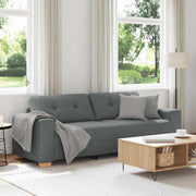 3-zitsbank donkergrijs 180x78x80 cm polyester