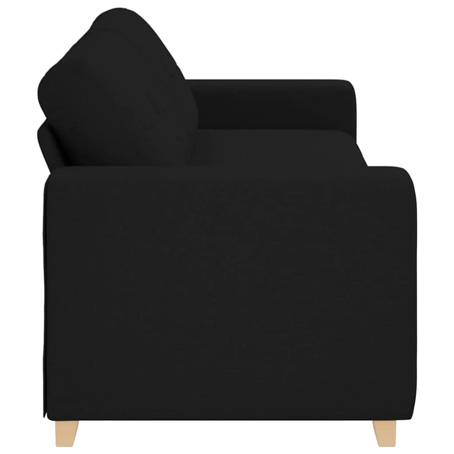 3-zitsbank zwart 180 cm stof