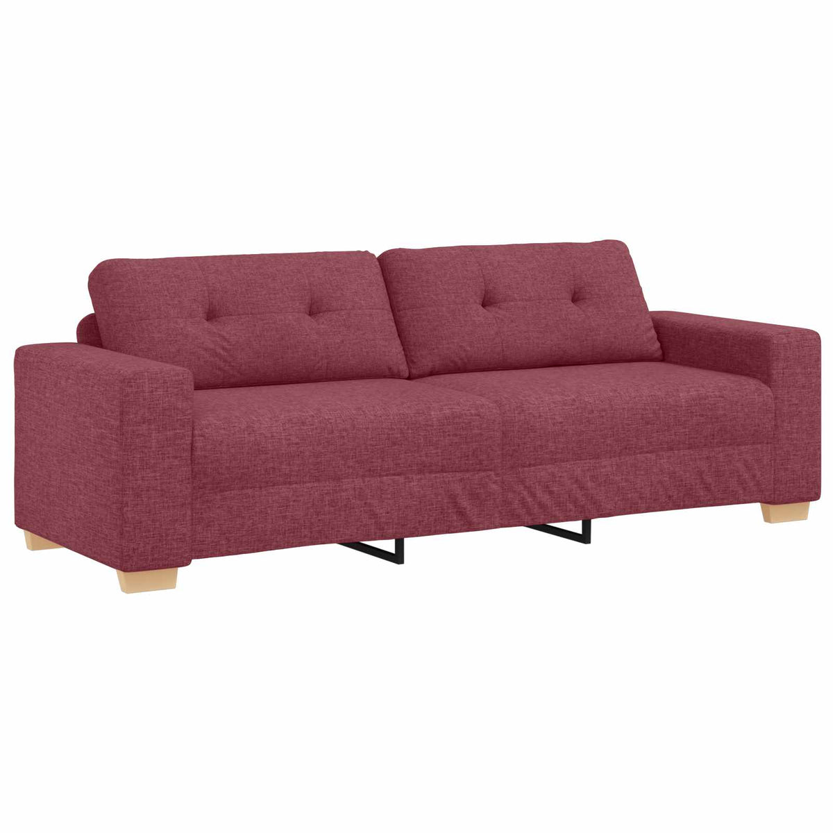 3-Zits Sofa Wijnrood 220 cm Stof