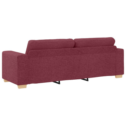 3-Zits Sofa Wijnrood 220 cm Stof
