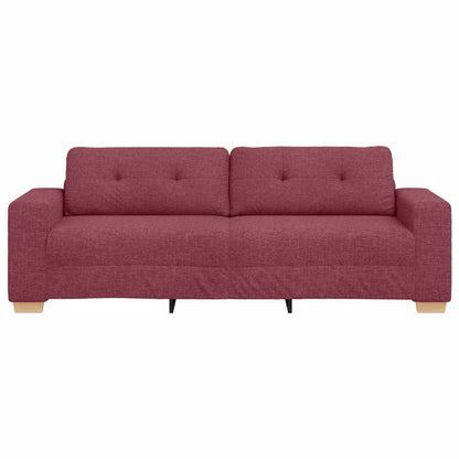 3-Zits Sofa Wijnrood 220 cm Stof
