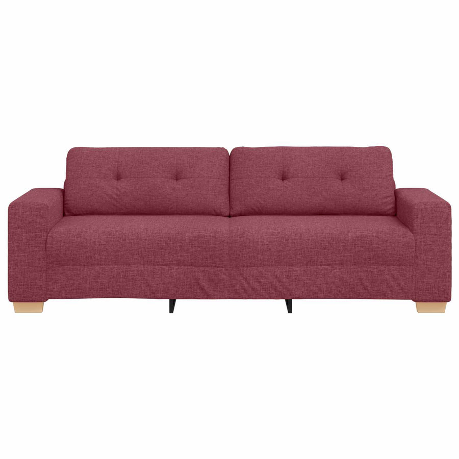 3-Zits Sofa Wijnrood 220 cm Stof
