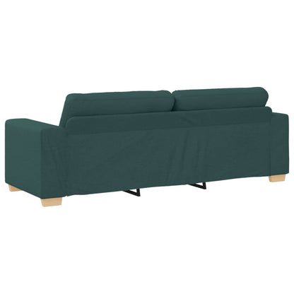 3-Zits Sofa Donkergroen 220 cm Stof