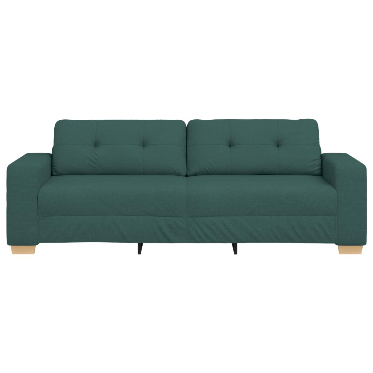 3-Zits Sofa Donkergroen 220 cm Stof