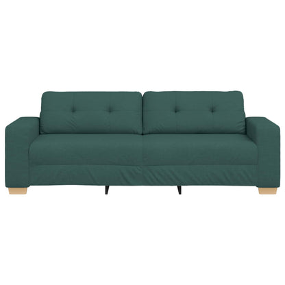 3-Zits Sofa Donkergroen 220 cm Stof
