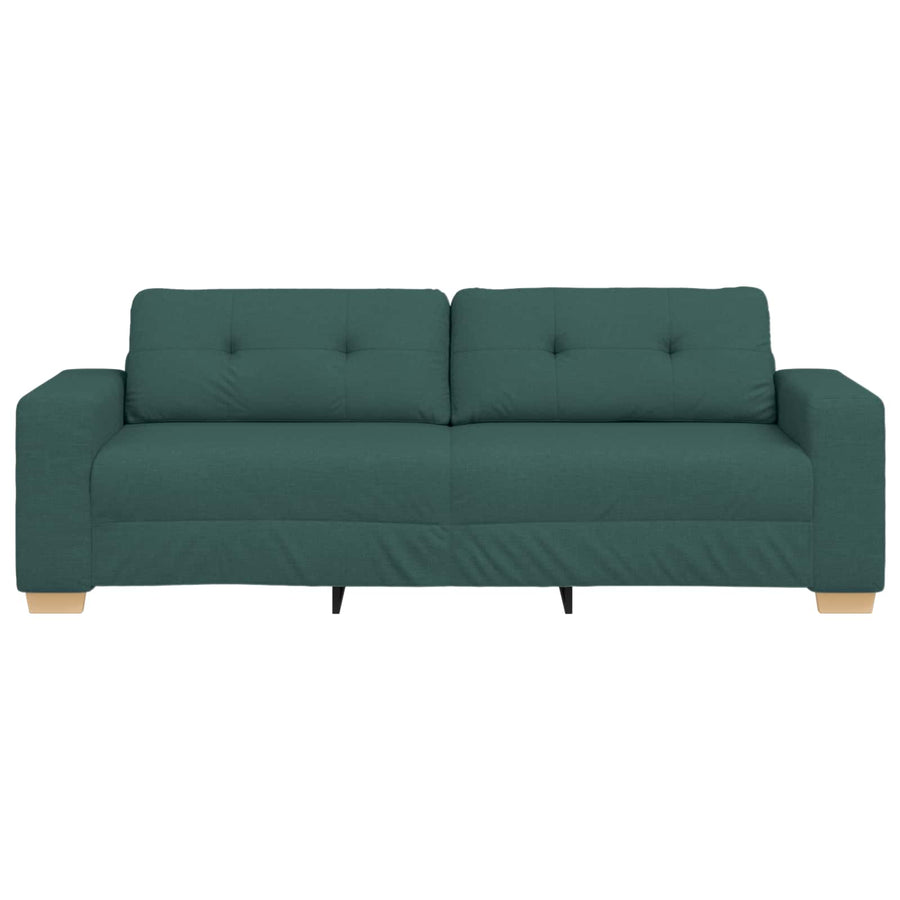 3-Zits Sofa Donkergroen 220 cm Stof