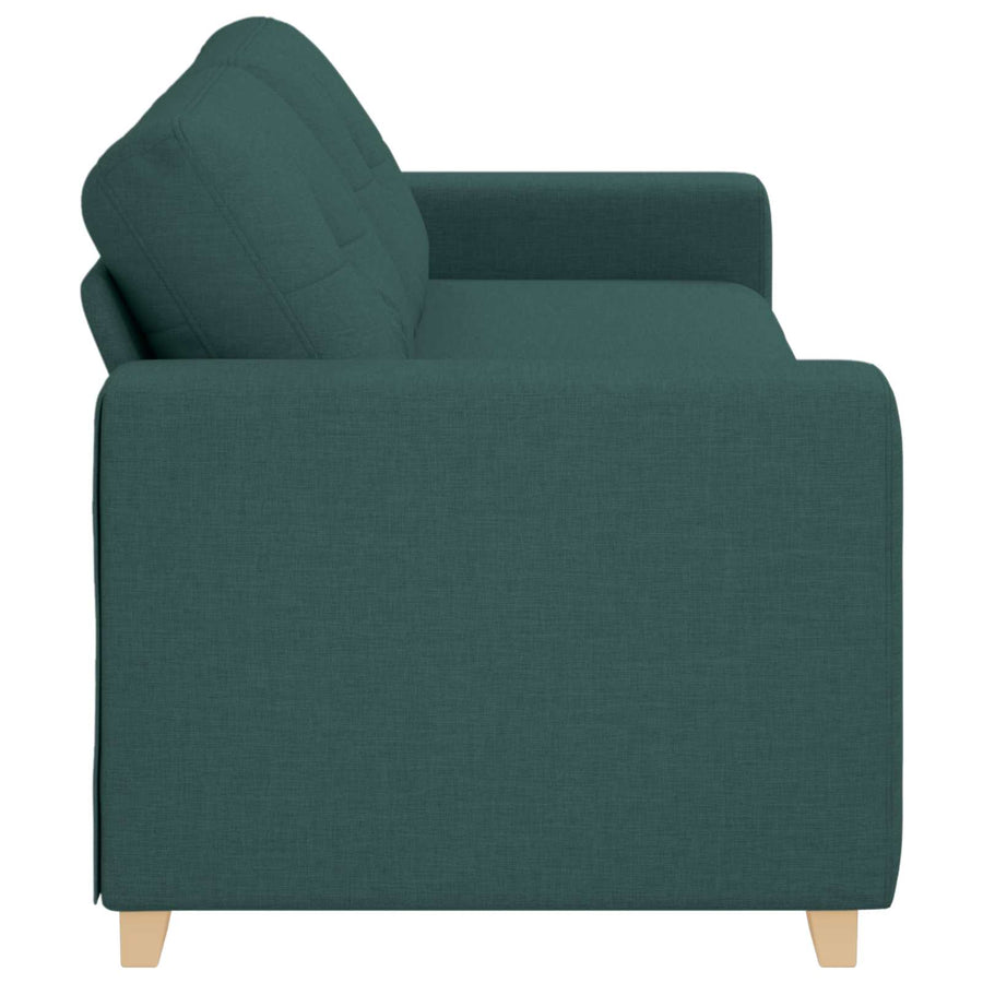 3-Zits Sofa Donkergroen 220 cm Stof