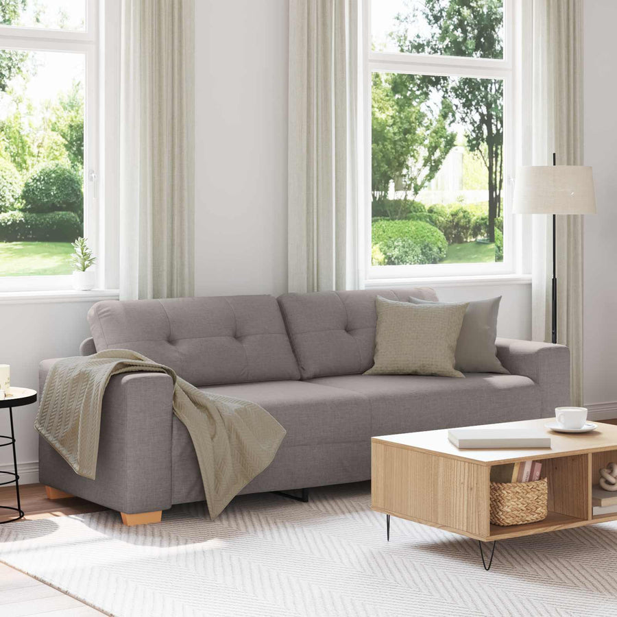 3-Zits Sofa Taupe 220 cm Stof