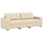 3-zits bank crème 220 cm stof