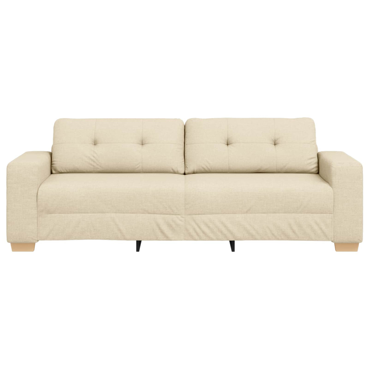3-Zits Sofa Crème 220 cm Stof