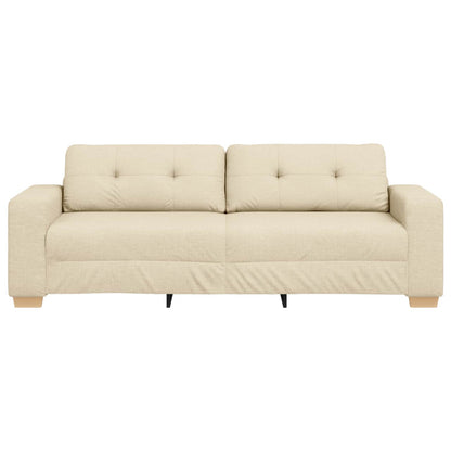 3-Zits Sofa Crème 220 cm Stof