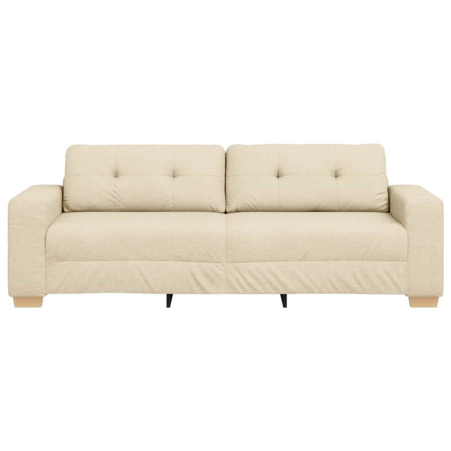 3-Zits Sofa Crème 220 cm Stof